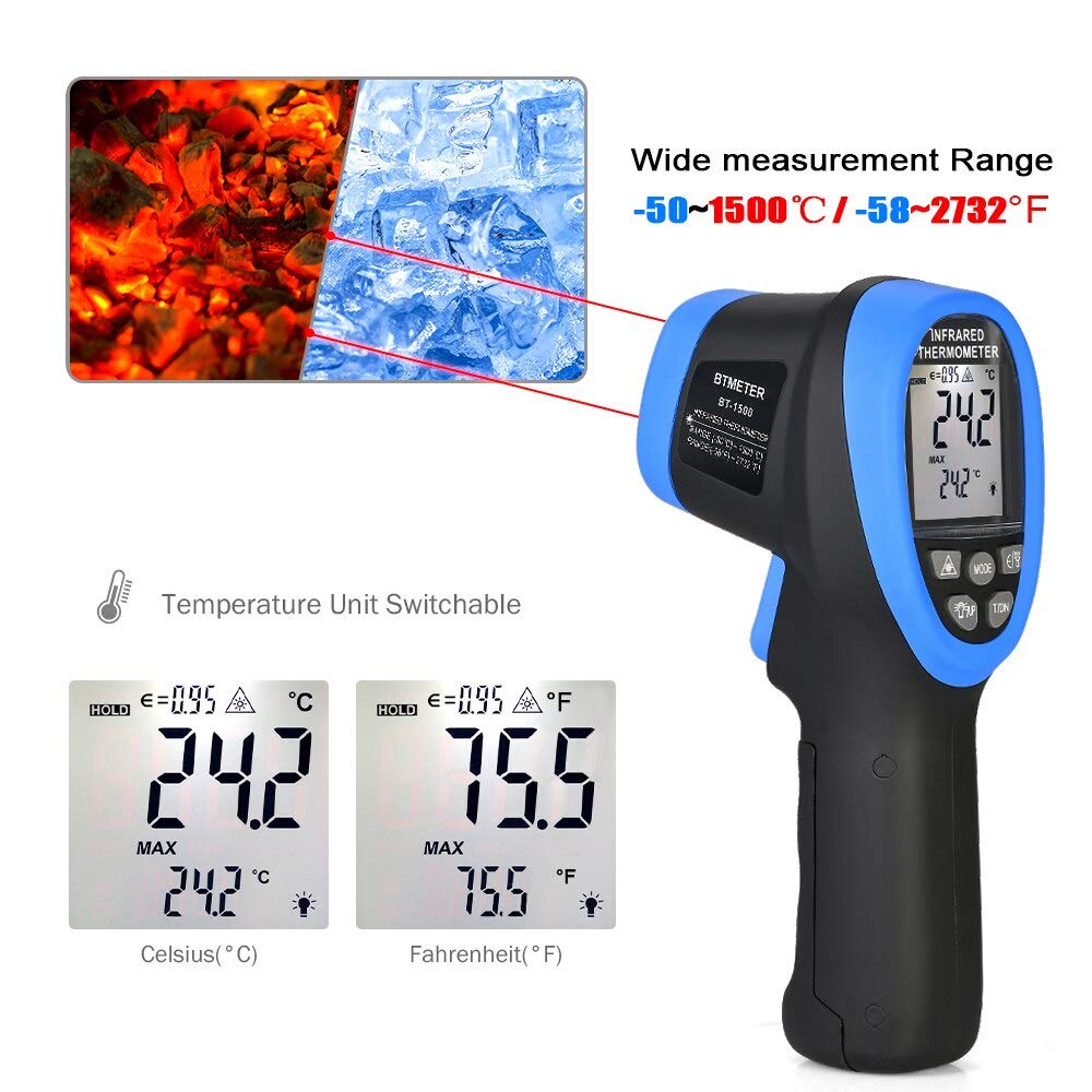 Industrial Laser Temperature Gun - -50 ℃ a 1500 ℃ termometro
