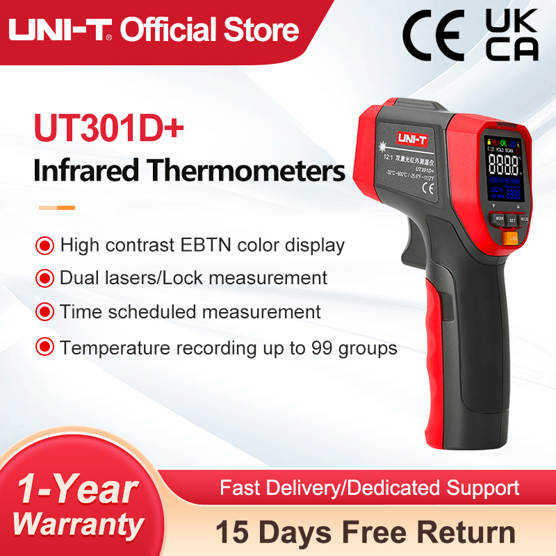Industrial Laser Temperature Gun - UNI-T termometro digitale a infrarossi UT303D
