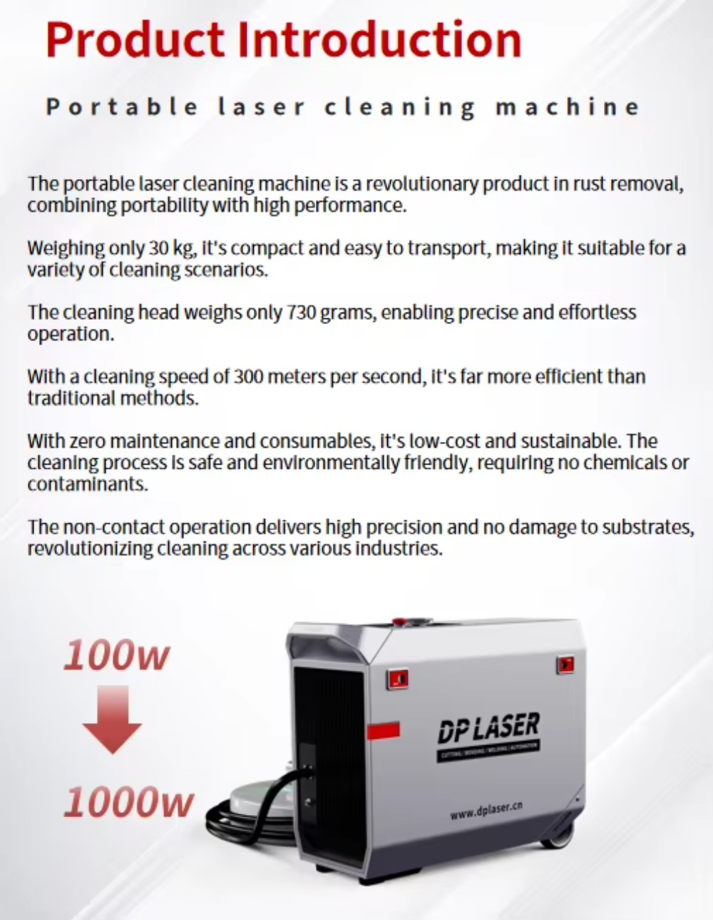 Industrial Laser Paint Remover - Macchina per Pulizia Laser Industriale Portatile