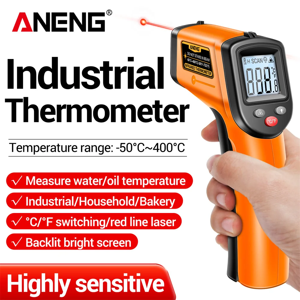 Industrial Laser Temperature Gun - ANENG TH201 Termometro a Infrarossi Digitale