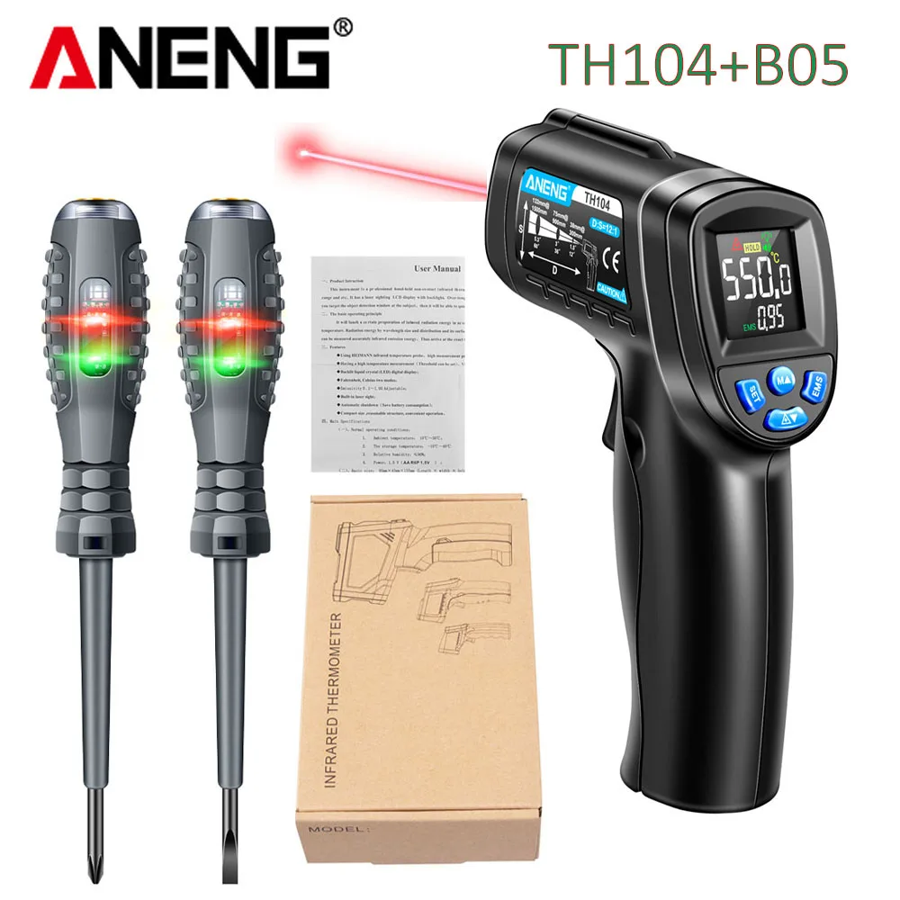 Industrial Laser Temperature Gun - Termometro a Infrarossi Industriale con Laser