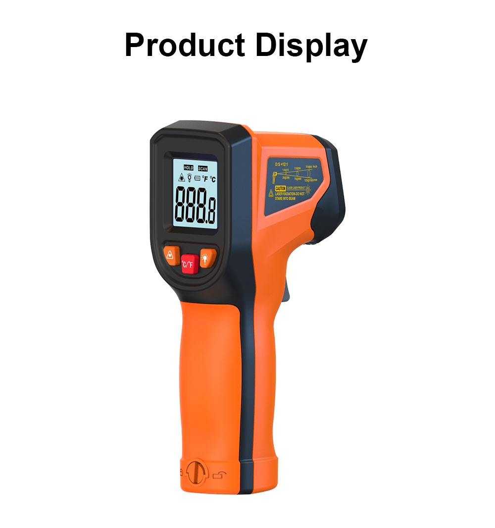 Industrial Laser Temperature Gun - Termometro Digitale a Infrarossi T600 T600A