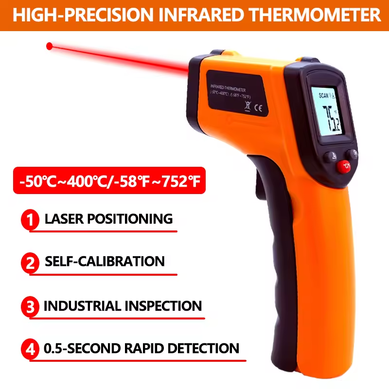 Industrial Laser Temperature Gun - Termometro a Infrarossi Portatile Senza Contatto