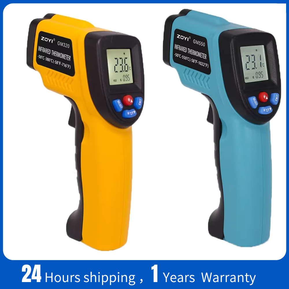 Industrial Laser Temperature Gun - Termometro a Infrarossi Portatile per Cucina,