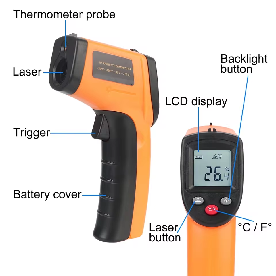 Nuovo Termometro Digitale a In - Industrial Laser Temperature Gun recensione e prezzo