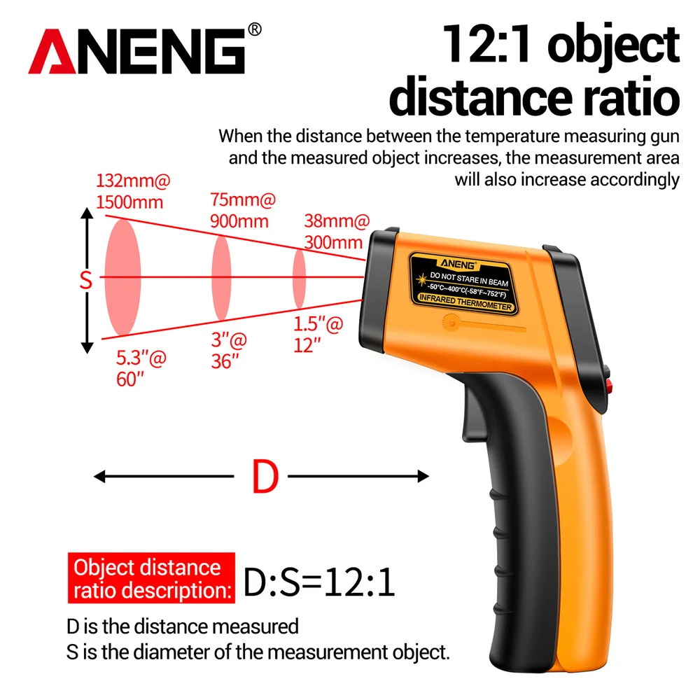 ANENG TH201 Termometro a Infra - Industrial Laser Temperature Gun recensione e prezzo