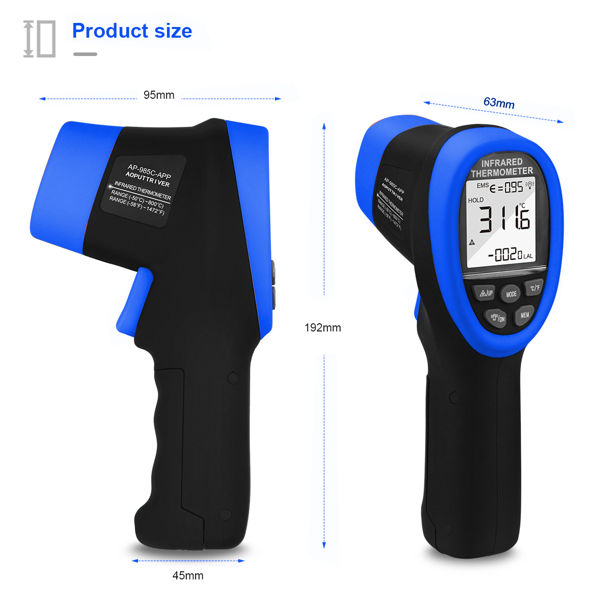 Termometro a infrarossi HoldPe - Industrial Laser Temperature Gun recensione e prezzo