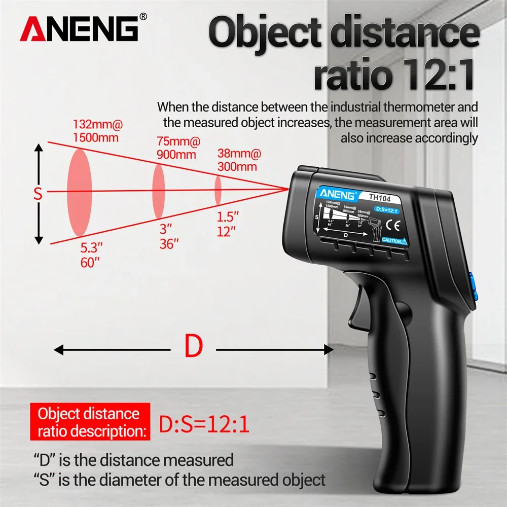 ANENG TH104 Termometro a Infra - Industrial Laser Temperature Gun recensione e prezzo