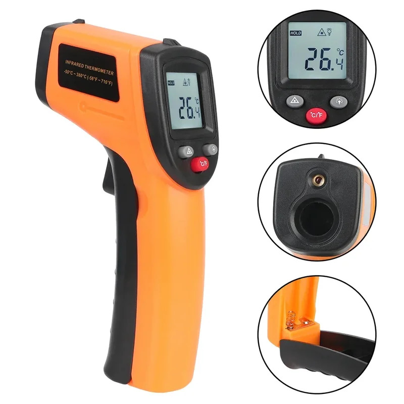 -50~380 ° C Pirometro a infrar - Industrial Laser Temperature Gun recensione e prezzo