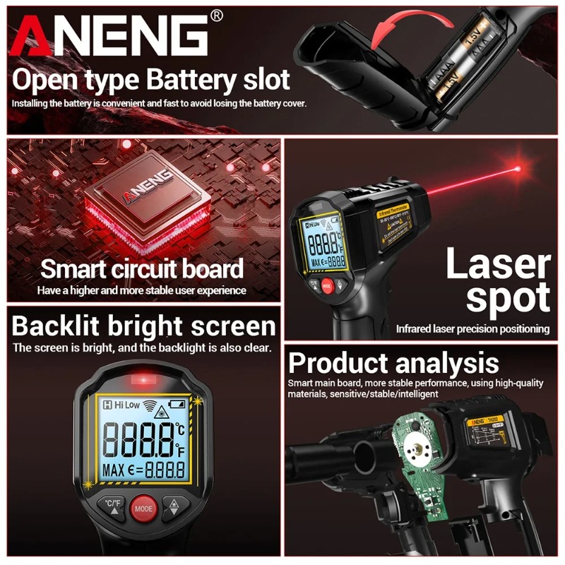 Termometro a Infrarossi Senza  - Industrial Laser Temperature Gun recensione e prezzo
