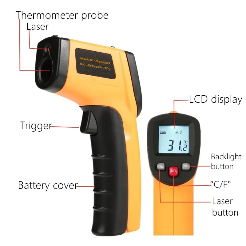 Termometro a Infrarossi Portat - Industrial Laser Temperature Gun recensione e prezzo